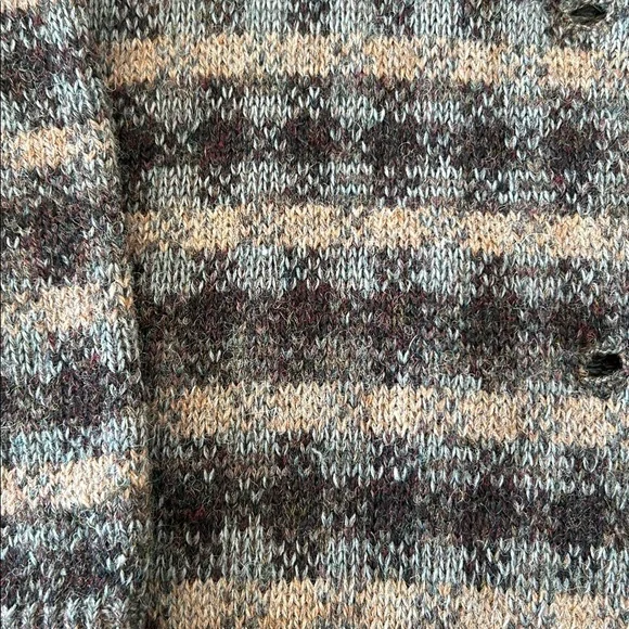 La Solino Vintage Shetland Wool Button Up Cardigan Sweater sz large - Picture 3 of 12